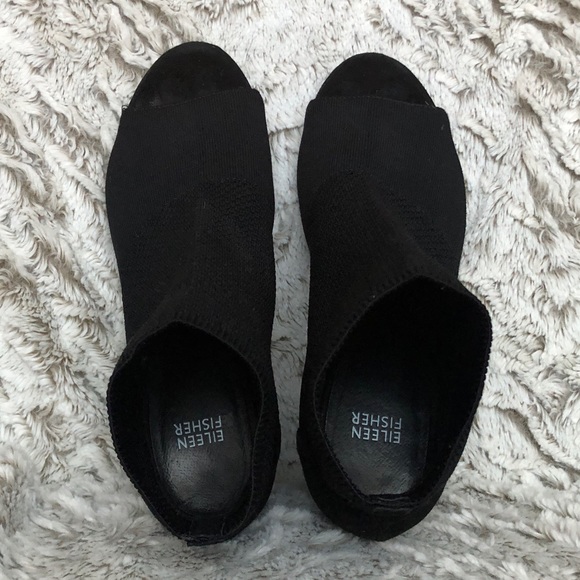 Eileen Fisher Croft Stretch Knit Open-Toe Bootie - Picture 5 of 7